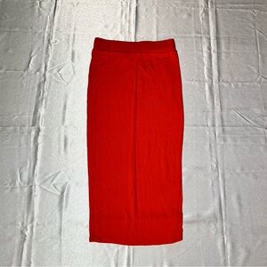 Naked Wardrobe Poppy Orange Pencil Skirt SZ S